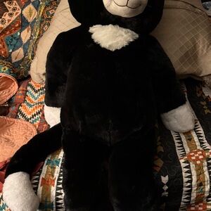 Black and White Cat Plush Toy
